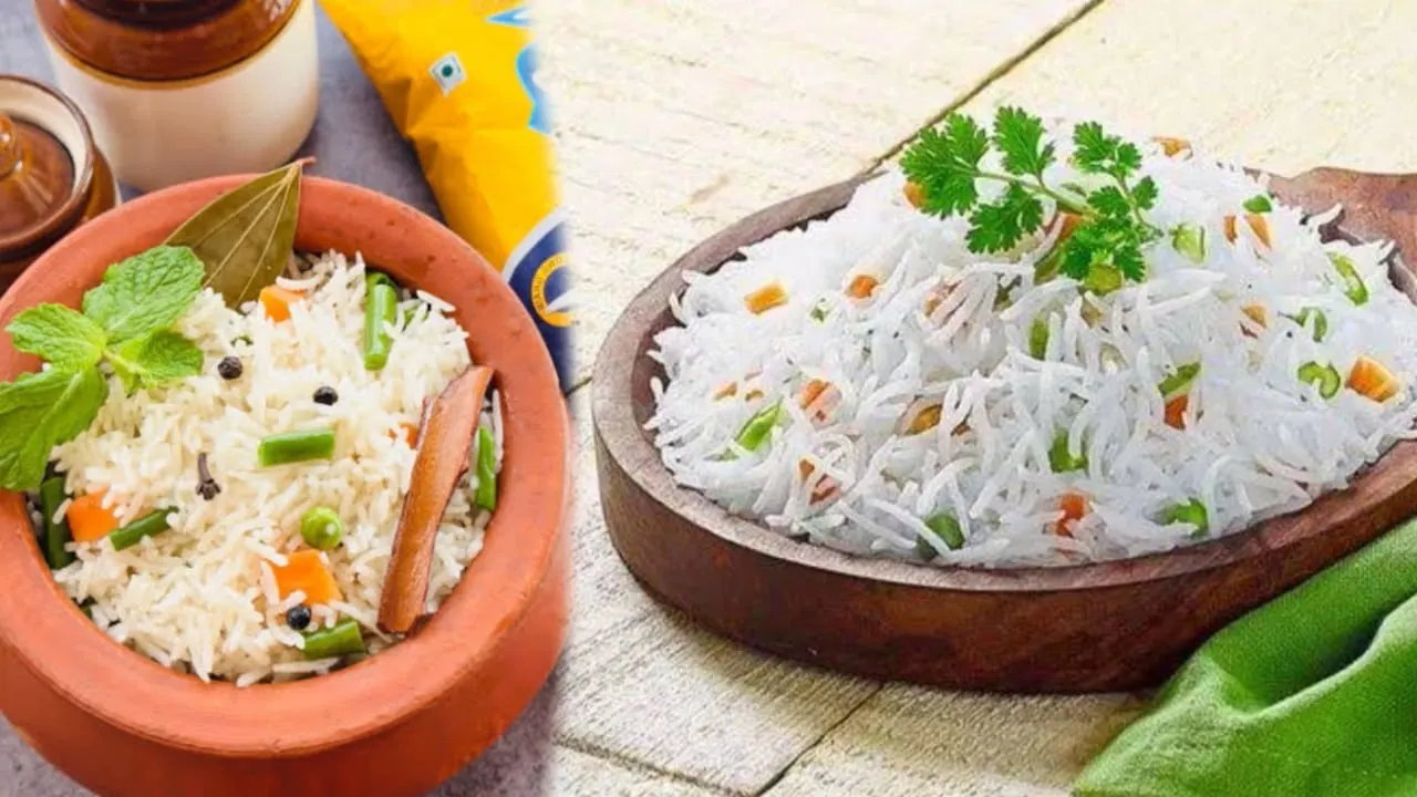 1121 Basmati Rice biryani with separate, fluffy, aromatic grains