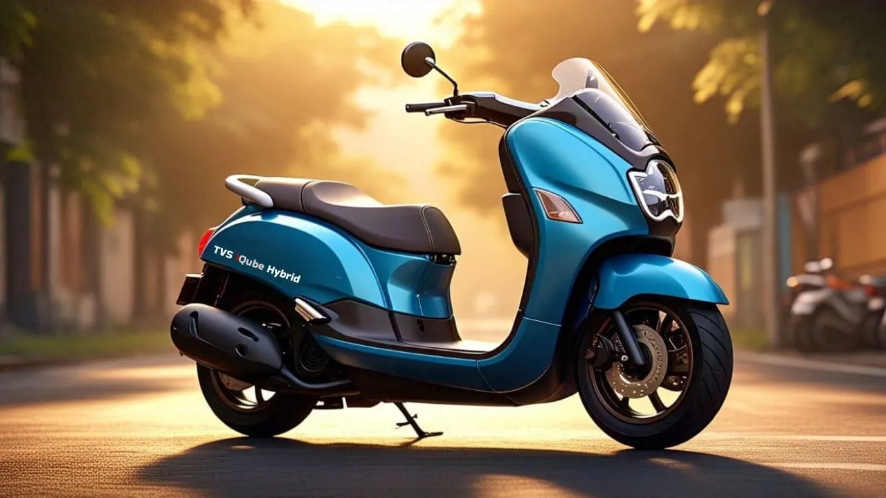 TVS iQube Hybrid scooter with modern design
