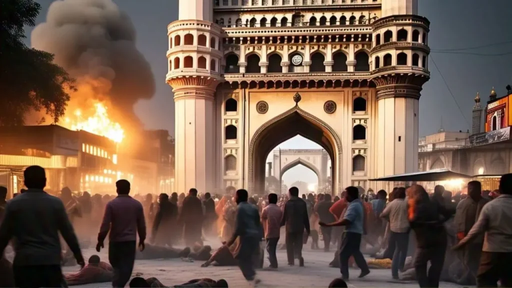 Hyderabad fire incident near Charminar in Gulzar House area