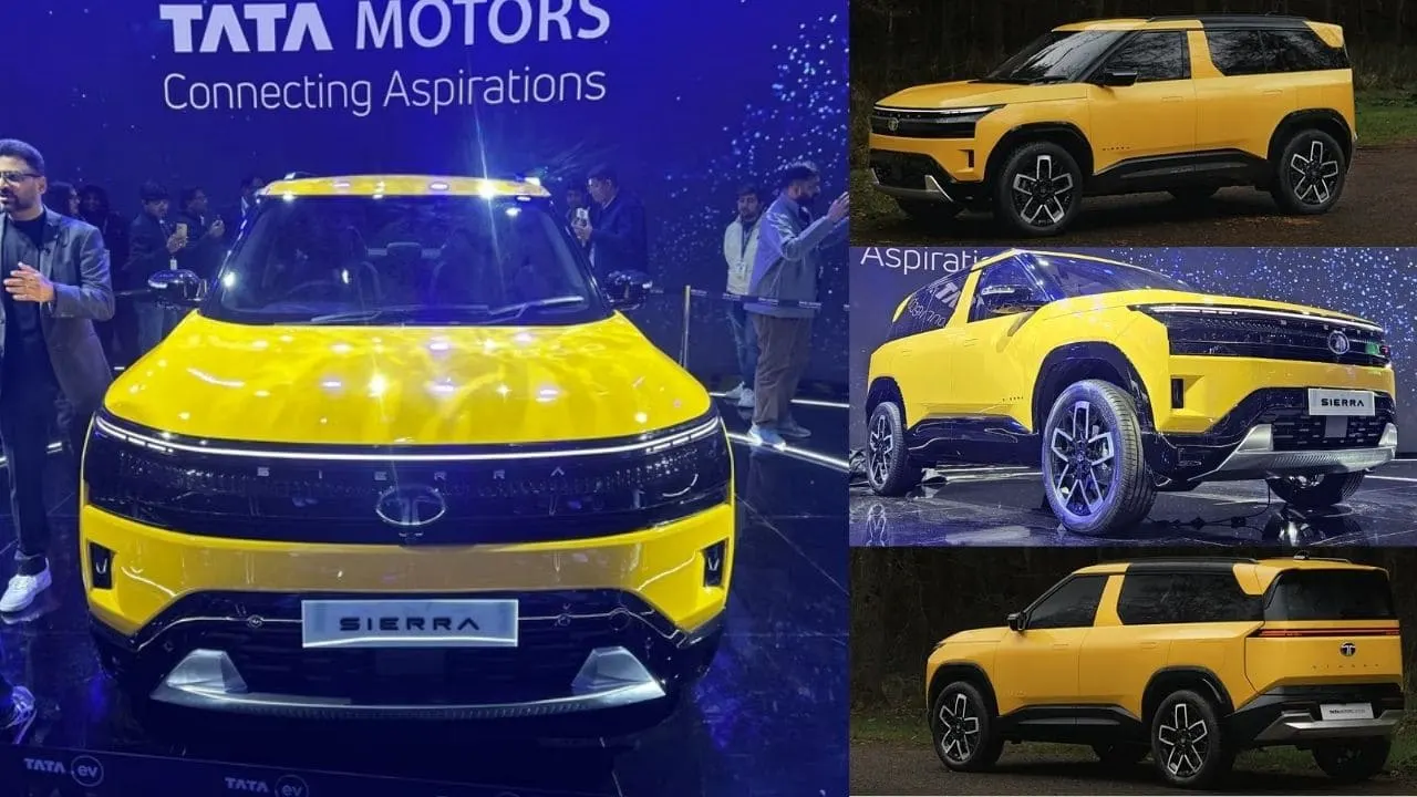 New Tata Sierra 2025 SUV with stylish design and electric variant