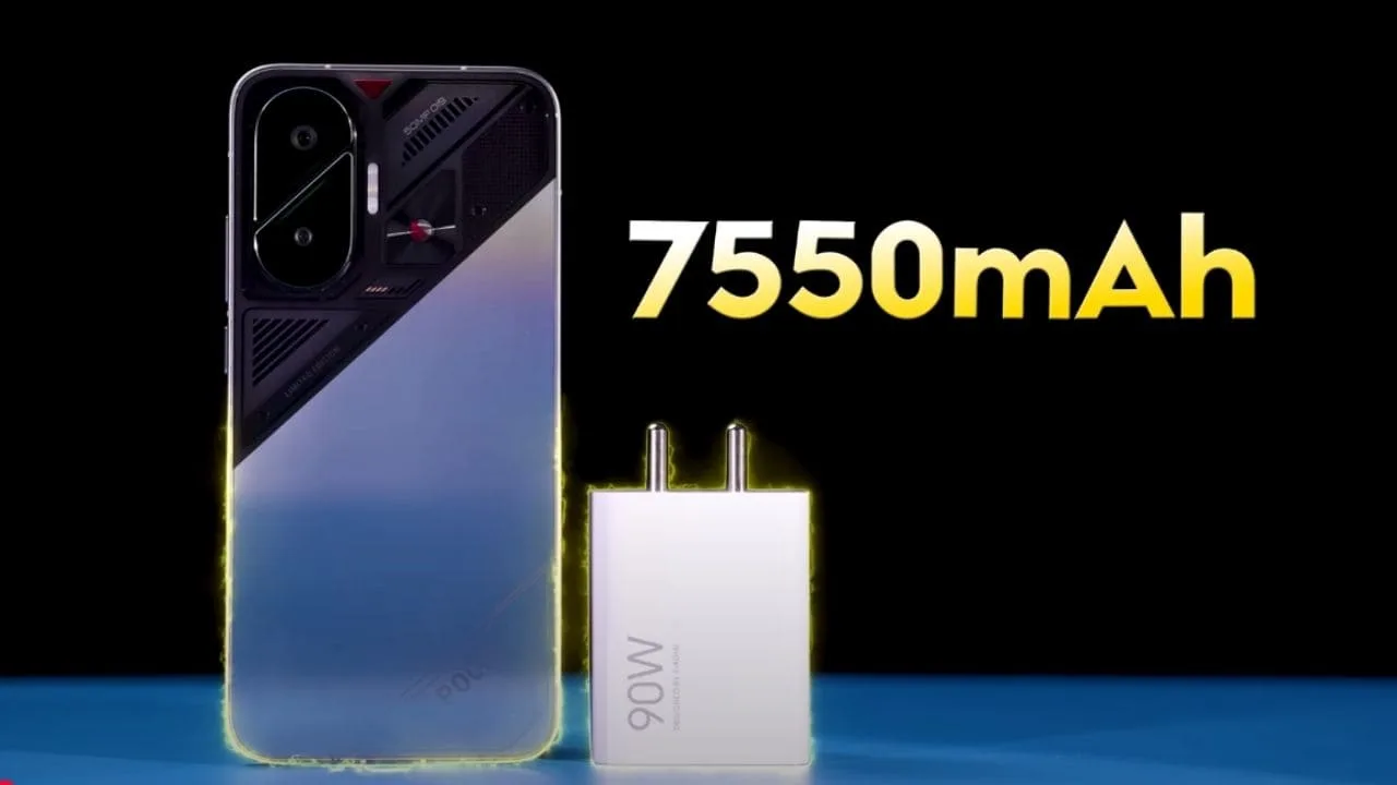 Poco F7 5G with 7550mAh battery and 90W fast charging