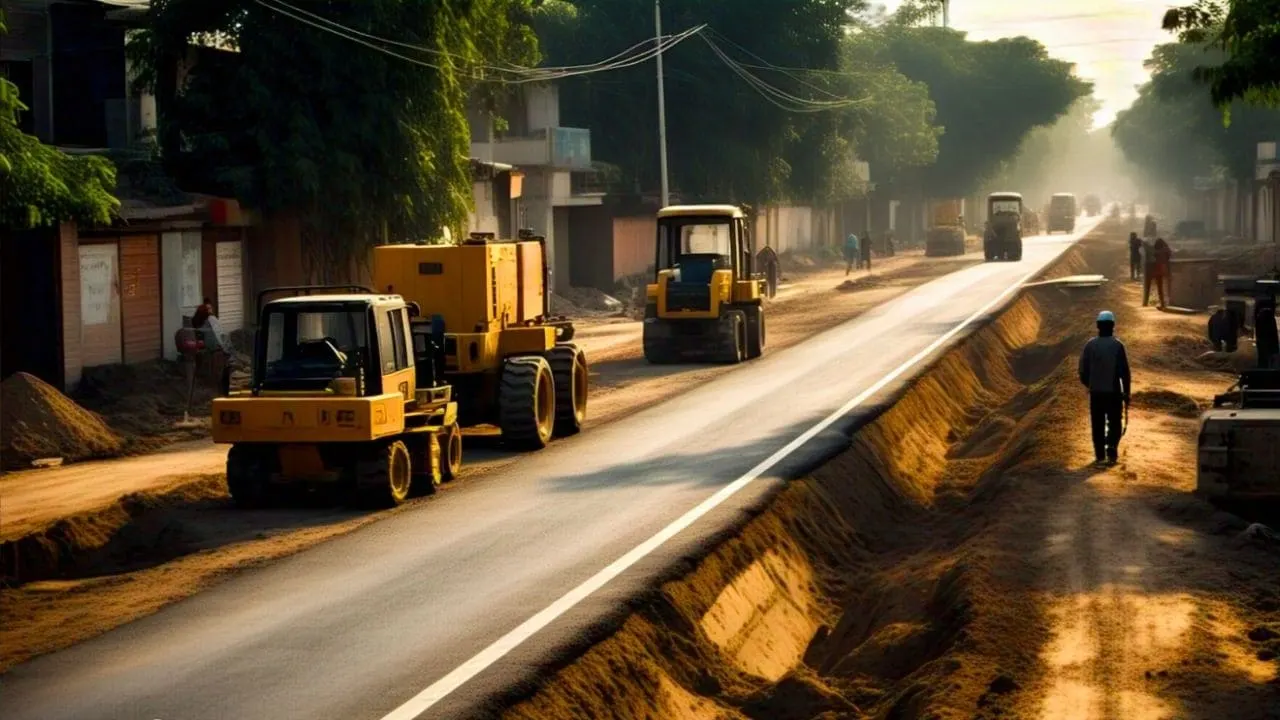 Buxar Four Lane Road Construction from golamber to Jyoti Chowk via Cendi Gate