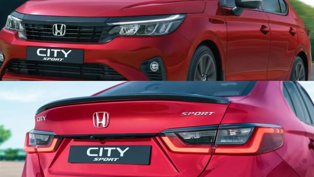 Front and Rear view of the newly launched Honda City Sport