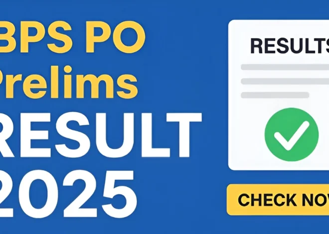 IBPS PO Prelims Result 2025