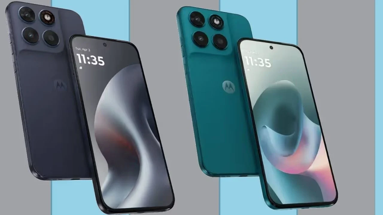 Moto G87 smartphone design with AMOLED display and dual camera setup