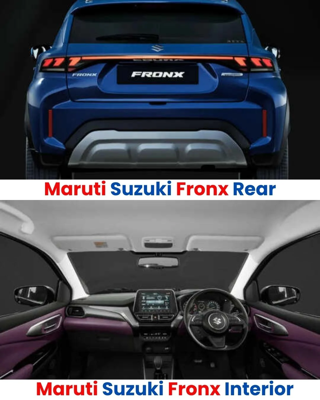 Maruti Suzuki Fronx Interior and Rear View