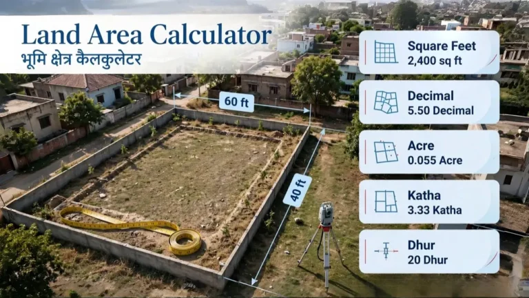 Land Area Calculator: जमीन का क्षेत्रफल आसानी से निकालें