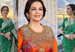 Nita Ambani Dance Deva Shri Ganesha in Banarasi Saree