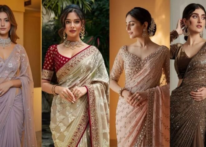 सगाई में लहंगा नहीं, ये साड़ी लुक बन सकता है आपकी पहचान, इन 4 स्टाइल से पाएं डिजाइनर और ग्लैमरस अंदाज