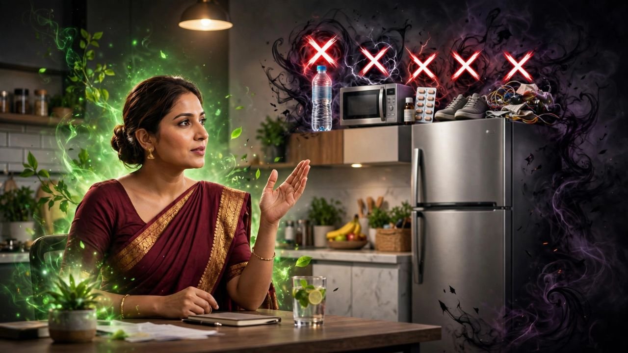फ्रिज के ऊपर भूलकर भी न रखें ये 5 चीजें, घर की सुख-शांति पर पड़ सकता है असर!