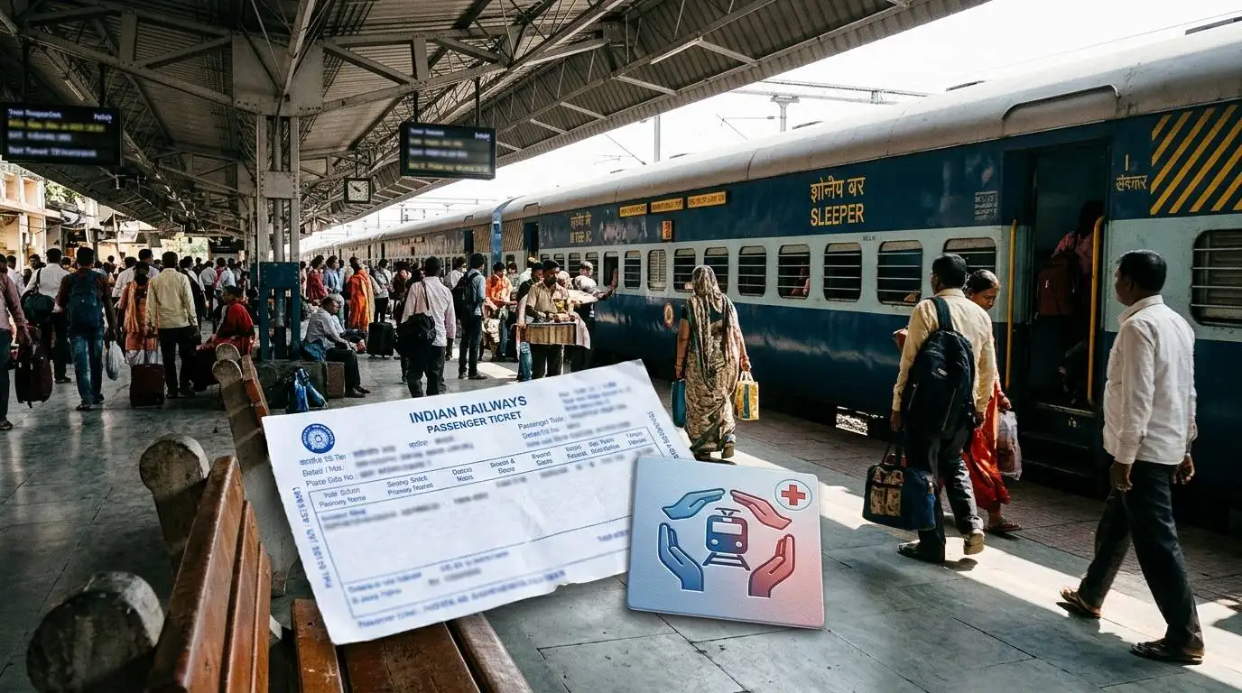 रेलवे काउंटर टिकट वालों की मौज! अब सिर्फ 45 पैसे में मिलेगा ₹10 लाख का इंश्योरेंस, जानें नया नियम