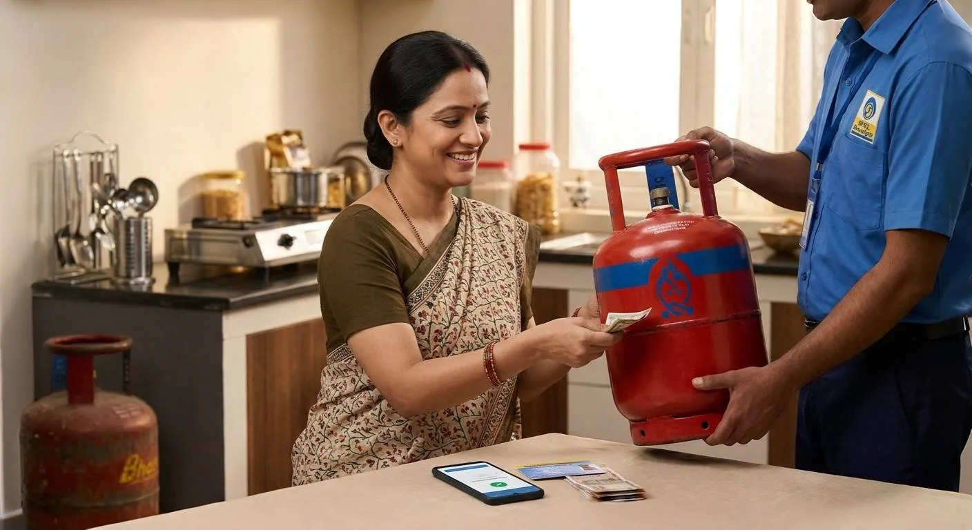 जेब में पैसे न होने पर भी मिलेगा भारतगैस सिलेंडर, ऐसे लें ₹600 का बिना ब्याज वाला लोन